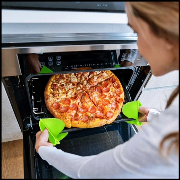 Silicone Pot Holder Heat Resistant, Oven Mitts Glove Cooking Pinch Grips Glove Hand Clip Convenient Pot Holder Kitchen Pot Holder Utensil Tool (Multicolor) – Set of-2 